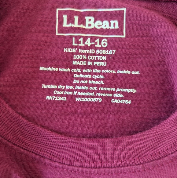 L.L.Bean Glow-in-the-Dark Leave No Trace Long Sleeve Graphic T - Size L (14-16) - Picture 5 of 7